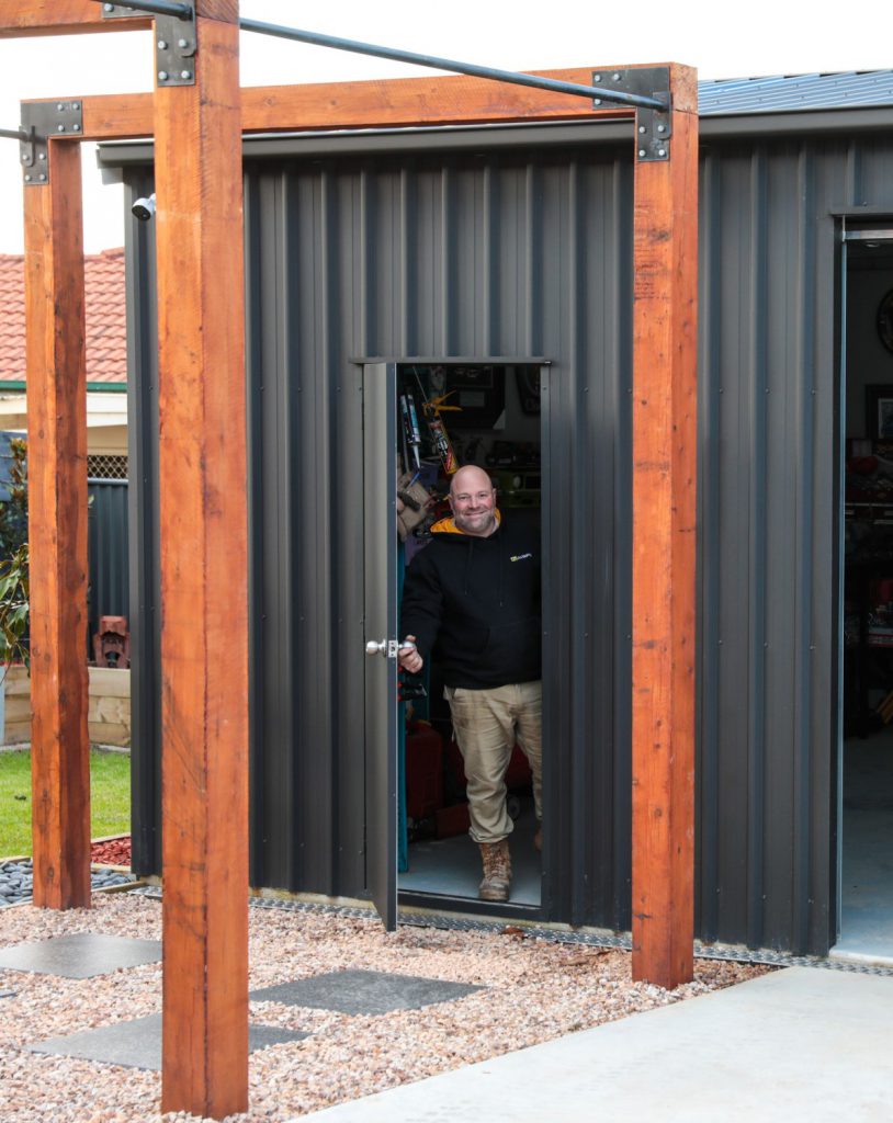 Taurean-PA-Doors-Matt-Shed-With-Customer